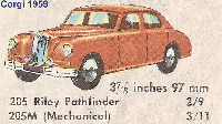 <a href='../files/catalogue/Corgi/205m/1958205m.jpg' target='dimg'>Corgi 1958 205m  Riley Pathfinder Saloon Mechanical</a>