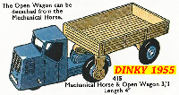 <a href='../files/catalogue/Dinky/415/1955415.jpg' target='dimg'>Dinky 1955 415  Mechanical Horse and Open Wagon</a>