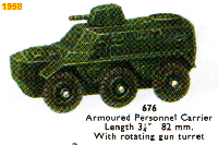 <a href='../files/catalogue/Dinky/676/1955676.jpg' target='dimg'>Dinky 1955 676  Armoured Personnel Carrier</a>