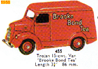 <a href='../files/catalogue/Dinky/455/1958455.jpg' target='dimg'>Dinky 1958 455  Trojan 15-cwt Van Brooke Bond Tea</a>