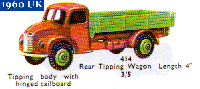 <a href='../files/catalogue/Dinky/414/1962414.jpg' target='dimg'>Dinky 1962 414  Rear Tipping Wagon</a>