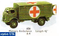 <a href='../files/catalogue/Dinky/626/1962626.jpg' target='dimg'>Dinky 1962 626  Military Ambulance</a>