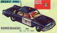 <a href='../files/catalogue/Dinky/264/1966264.jpg' target='dimg'>Dinky 1966 264  Cadillac RCMP Patrol Car</a>