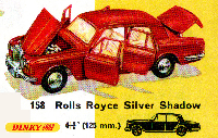 <a href='../files/catalogue/Dinky/158/1969158.jpg' target='dimg'>Dinky 1969 158  Rolls Royce Silver Shadow</a>